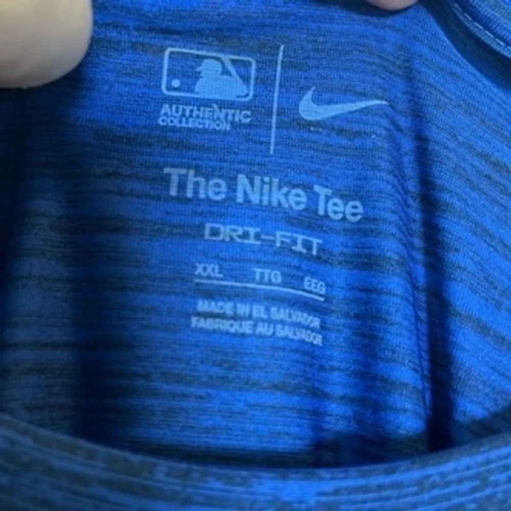 Nike Chicago Cubs MLB Authentic Collection Dri-FIT T-Shirt Mens XXL Blue NKM5